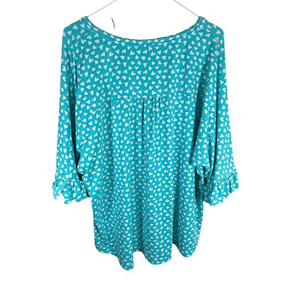 Lulu B Tunic Top Womens 1X Resort Wrinkle Free Beach Preppy Country Club Boho - Picture 3 of 13